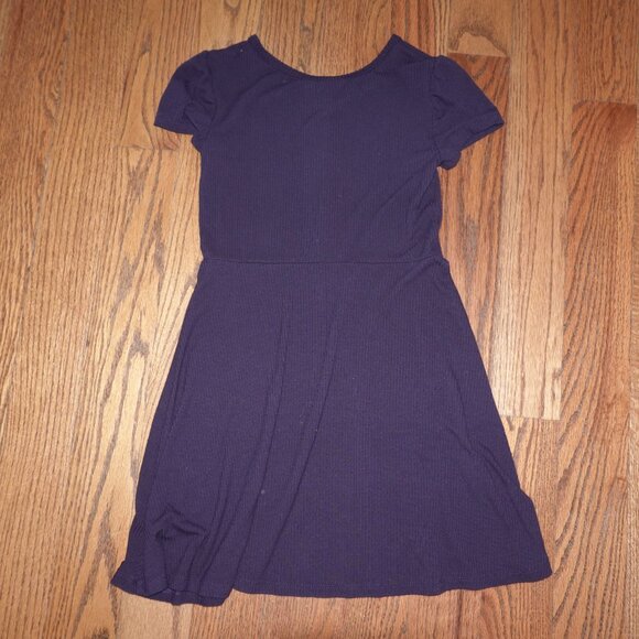 Girls Size Medium Gap Navy Short Sleeve A-Line Dress, Soft and Comfy, Like New - Picture 7 of 7